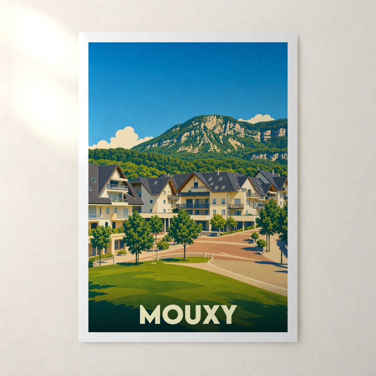 Affiche Mouxy – sans cadre, accrochée au mur