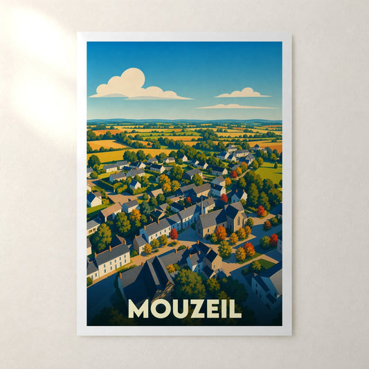 Affiche Mouzeil – sans cadre, accrochée au mur