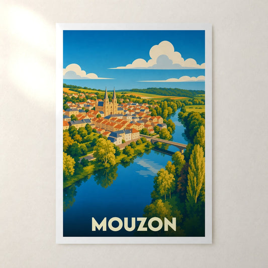 Affiche Mouzon – sans cadre, accrochée au mur