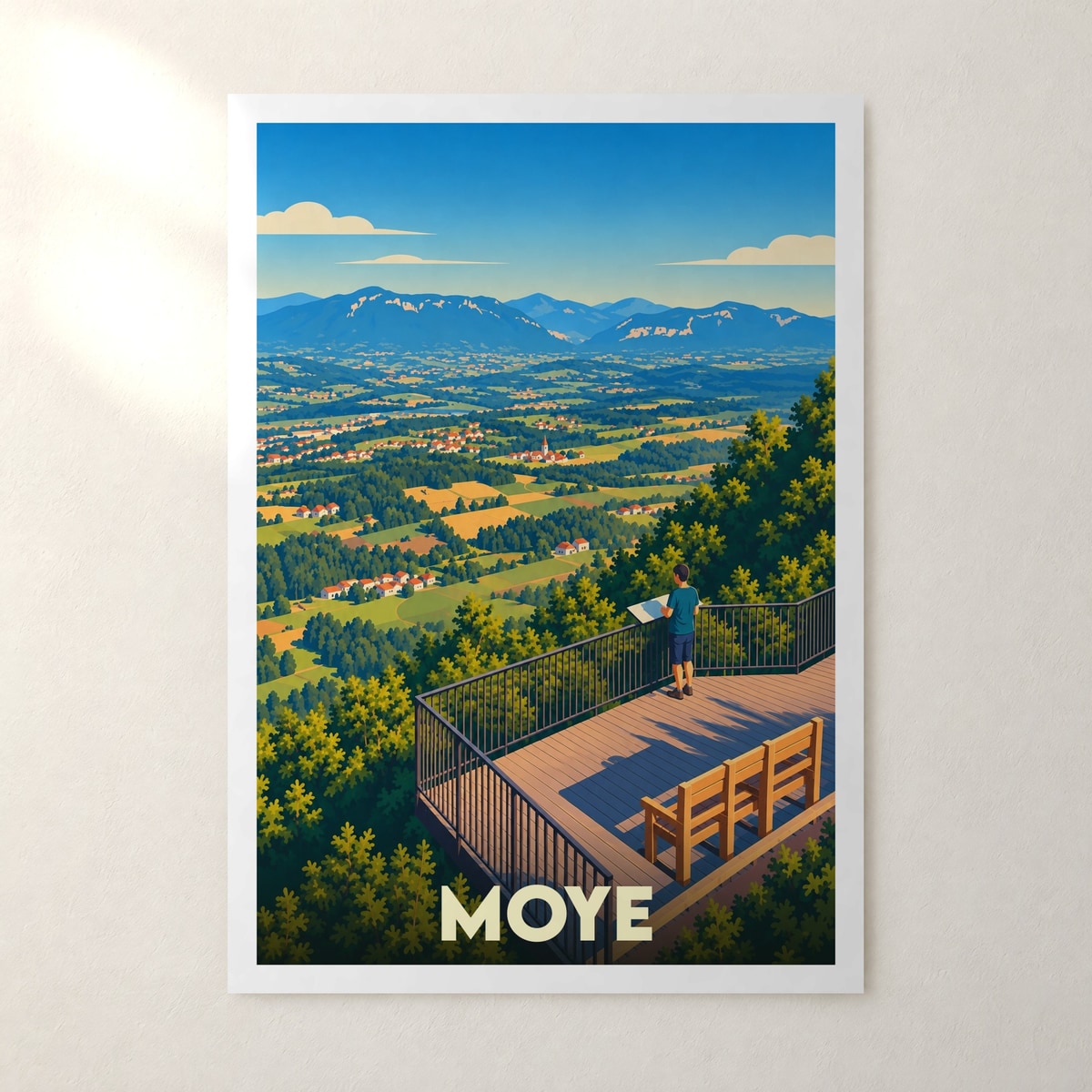 Affiche Moye – sans cadre, accrochée au mur