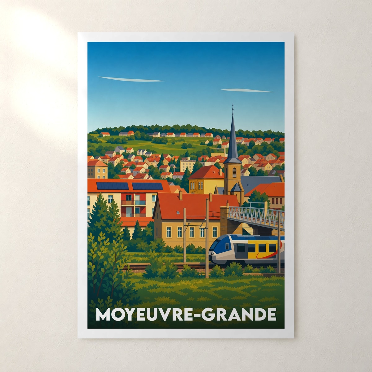 Affiche Moyeuvre-Grande – sans cadre, accrochée au mur
