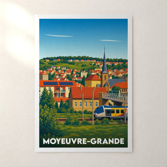 Affiche Moyeuvre-Grande – sans cadre, accrochée au mur