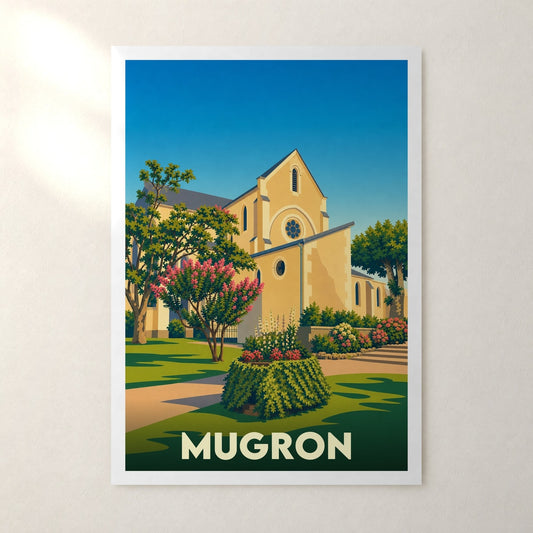 Affiche Mugron – sans cadre, accrochée au mur