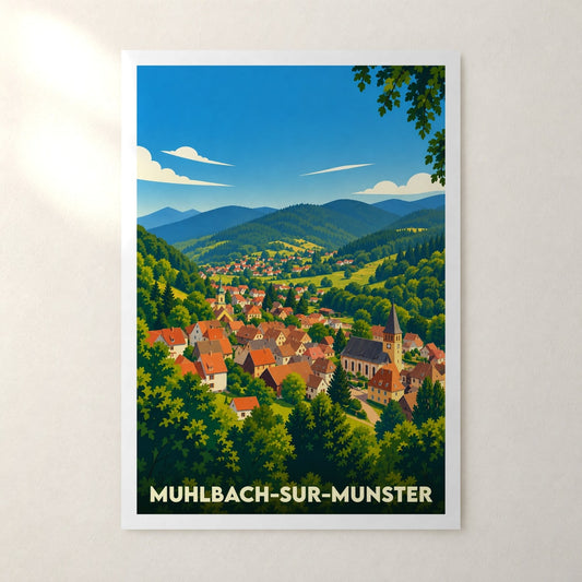 Affiche Muhlbach-sur-Munster – sans cadre, accrochée au mur