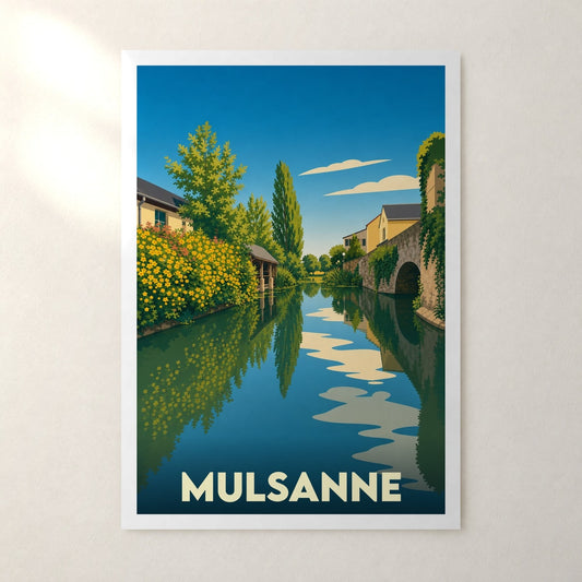 Affiche Mulsanne – sans cadre, accrochée au mur