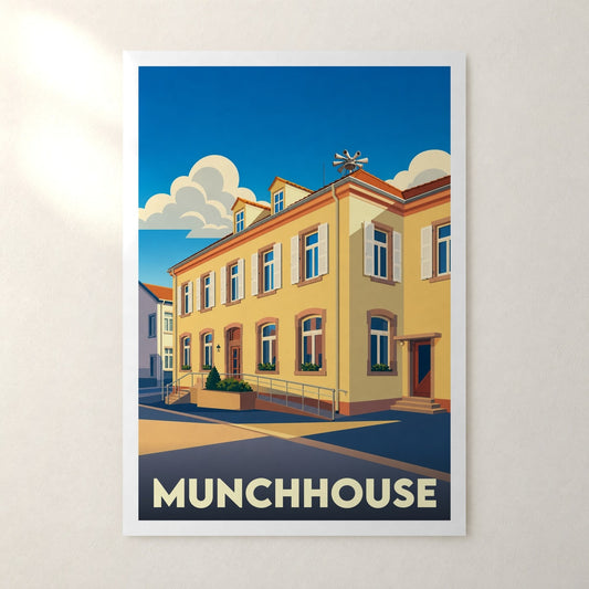 Affiche Munchhouse – sans cadre, accrochée au mur