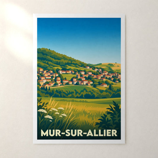 Affiche Mur-sur-Allier – sans cadre, accrochée au mur