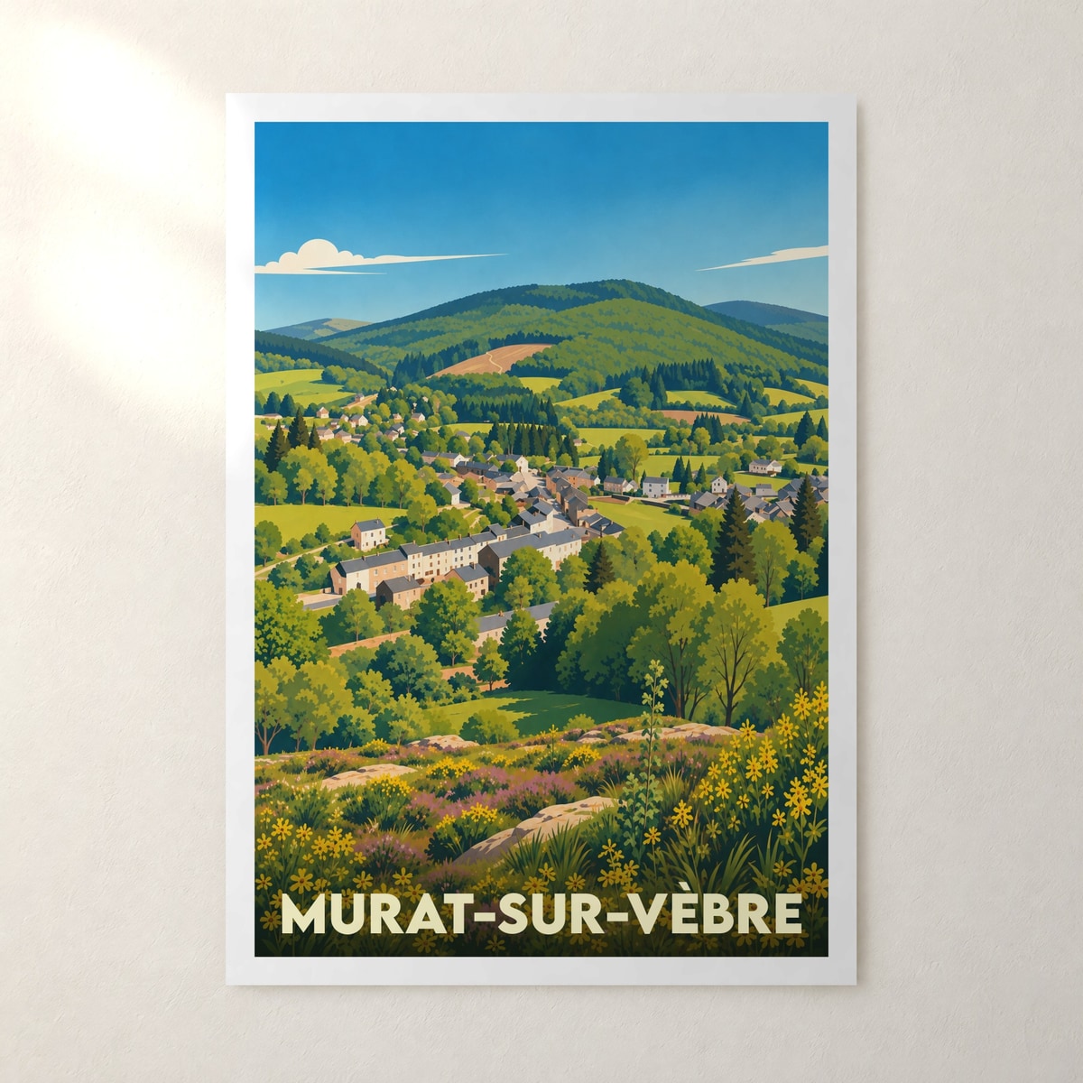 Affiche Murat-sur-Vèbre – sans cadre, accrochée au mur