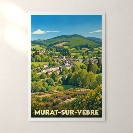 Affiche Murat-sur-Vèbre – sans cadre, accrochée au mur