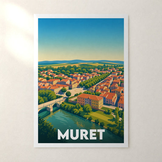 Affiche Muret – sans cadre, accrochée au mur