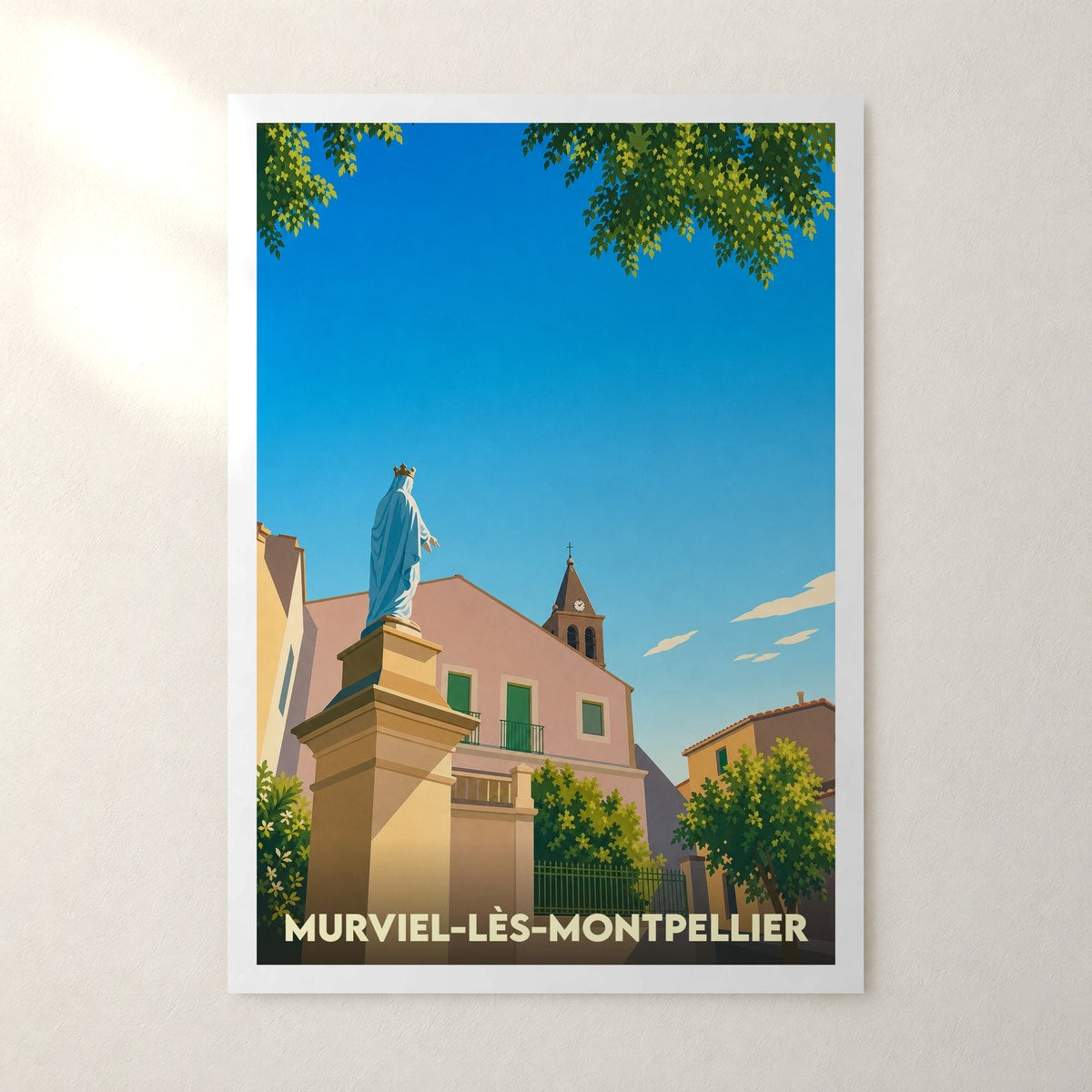 Affiche Murviel-lès-Montpellier – sans cadre, accrochée au mur