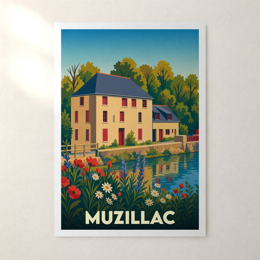Affiche Muzillac – sans cadre, accrochée au mur