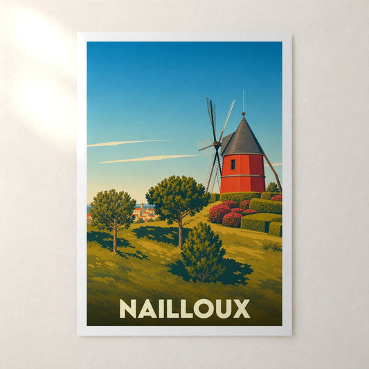 Affiche Nailloux – sans cadre, accrochée au mur