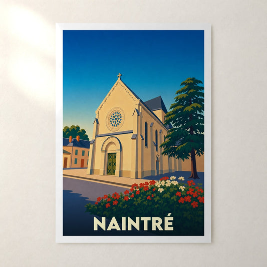 Affiche Naintré – sans cadre, accrochée au mur