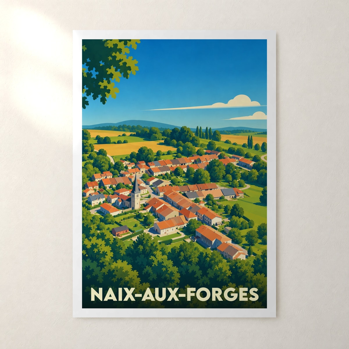Affiche Naix-aux-Forges – sans cadre, accrochée au mur