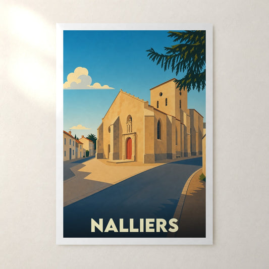 Affiche Nalliers – sans cadre, accrochée au mur