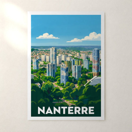 Affiche Nanterre – sans cadre, accrochée au mur