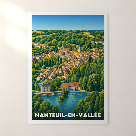 Affiche Nanteuil-en-Vallée – sans cadre, accrochée au mur