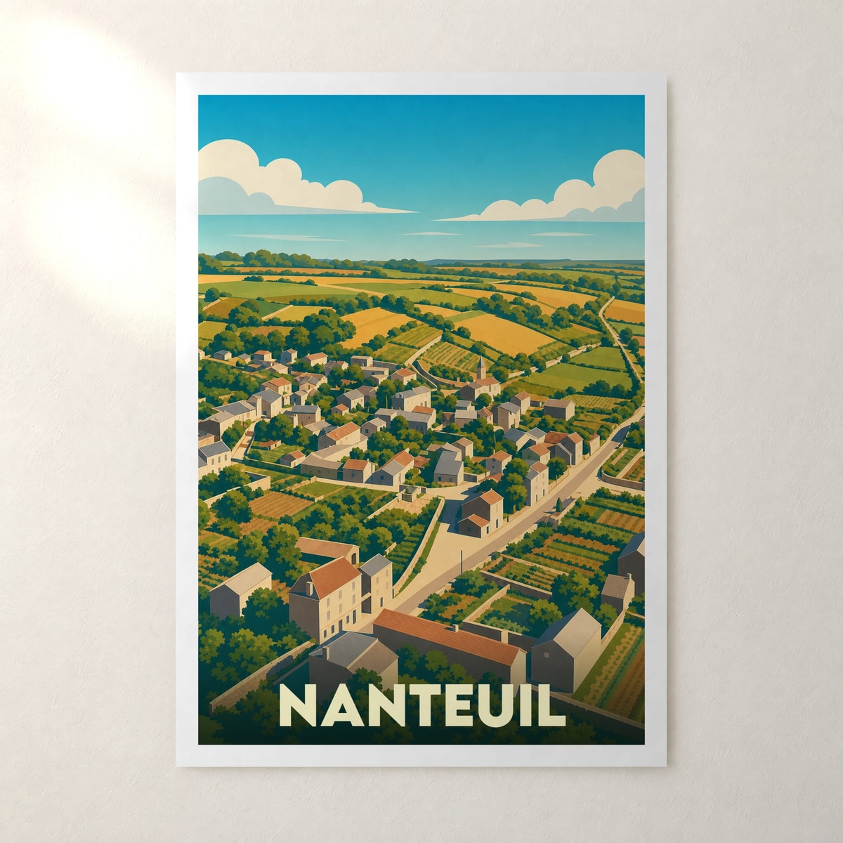 Affiche Nanteuil – sans cadre, accrochée au mur