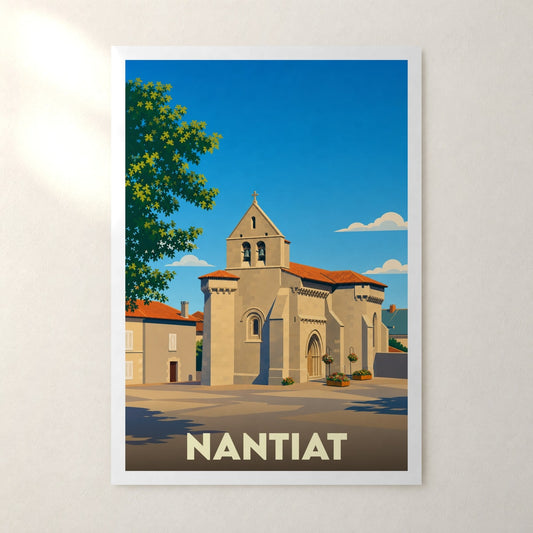 Affiche Nantiat – sans cadre, accrochée au mur