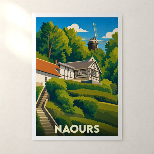 Affiche Naours – sans cadre, accrochée au mur