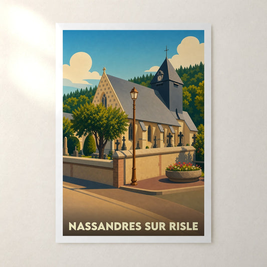 Affiche Nassandres sur Risle – sans cadre, accrochée au mur