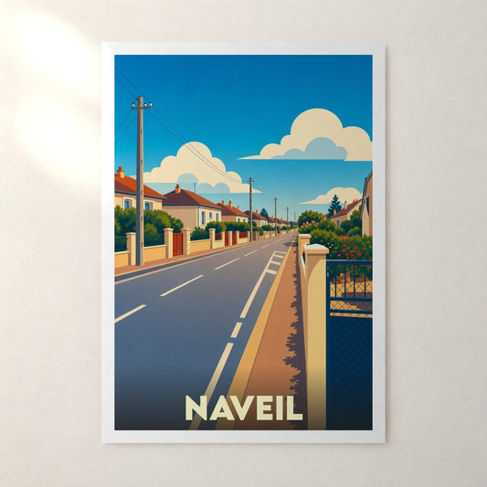Affiche Naveil – sans cadre, accrochée au mur