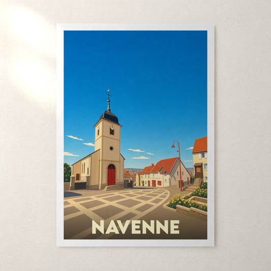 Affiche Navenne – sans cadre, accrochée au mur