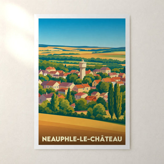 Affiche Neauphle-le-Château – sans cadre, accrochée au mur
