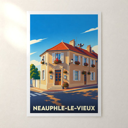 Affiche Neauphle-le-Vieux – sans cadre, accrochée au mur