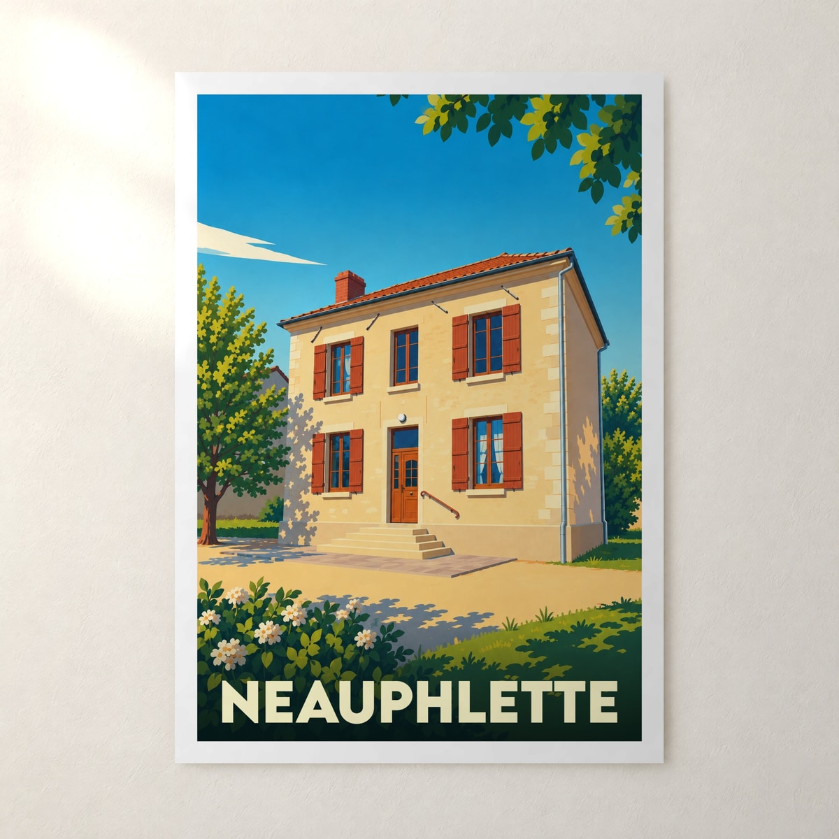 Affiche Neauphlette – sans cadre, accrochée au mur