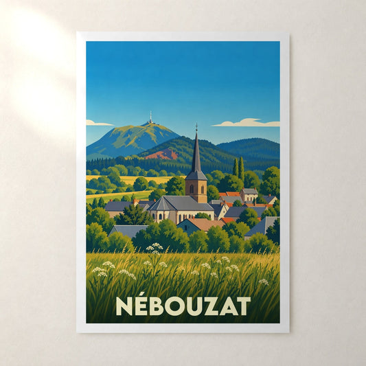 Affiche Nébouzat – sans cadre, accrochée au mur