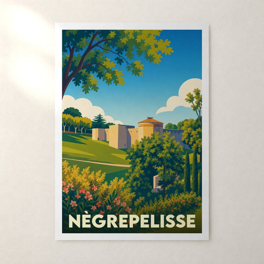 Affiche Nègrepelisse – sans cadre, accrochée au mur