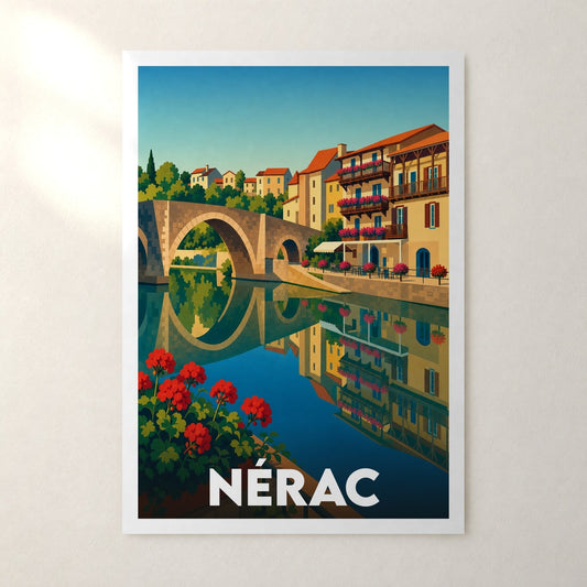 Affiche Nérac – sans cadre, accrochée au mur