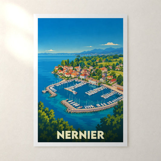 Affiche Nernier – sans cadre, accrochée au mur