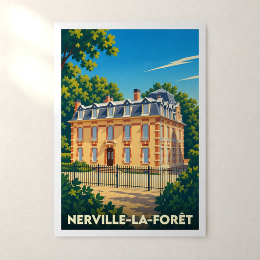 Affiche Nerville-la-Forêt – sans cadre, accrochée au mur
