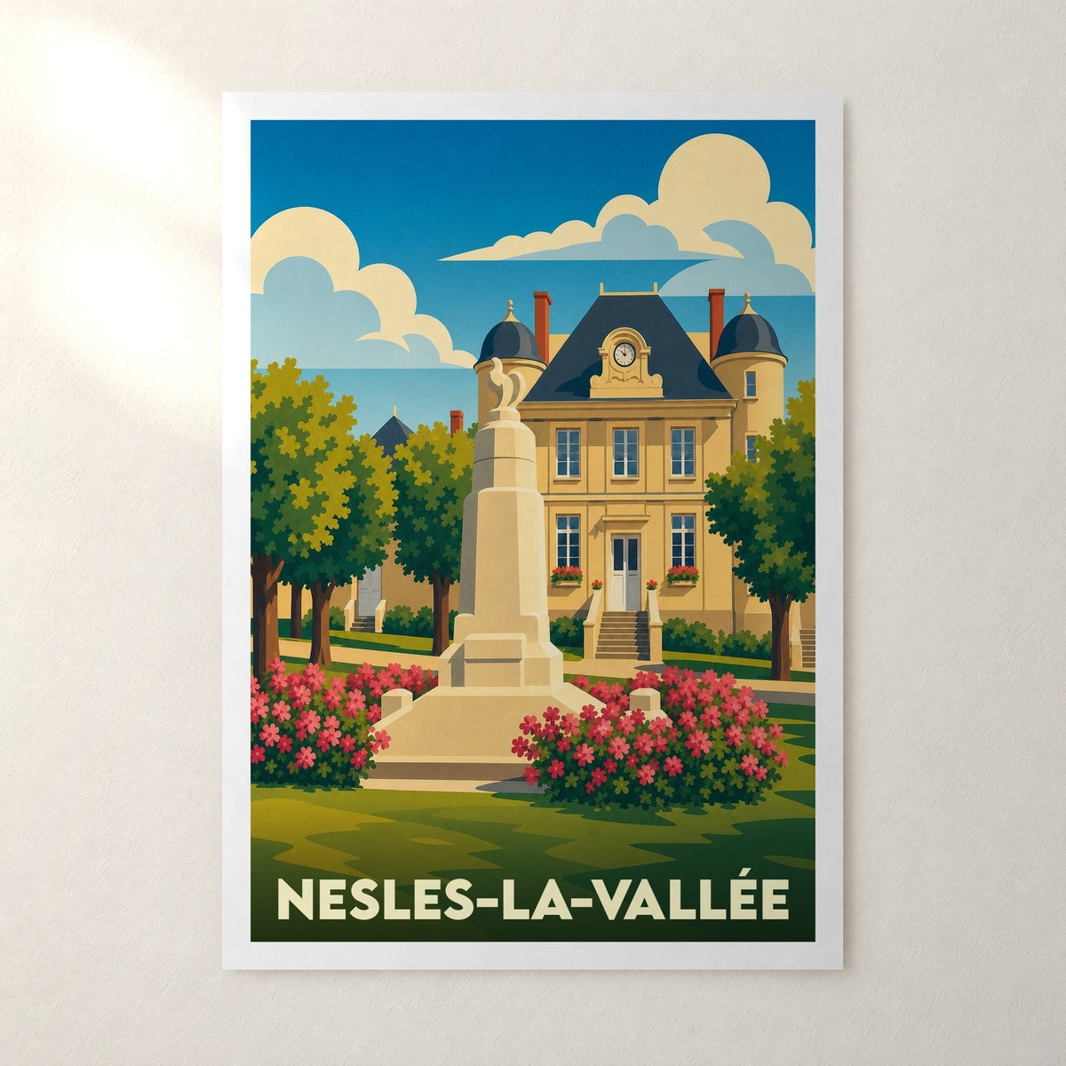 Affiche Nesles-la-Vallée – sans cadre, accrochée au mur