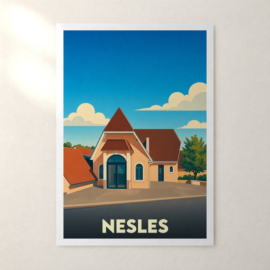 Affiche Nesles – sans cadre, accrochée au mur