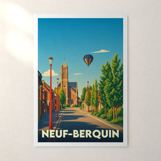 Affiche Neuf-Berquin – sans cadre, accrochée au mur