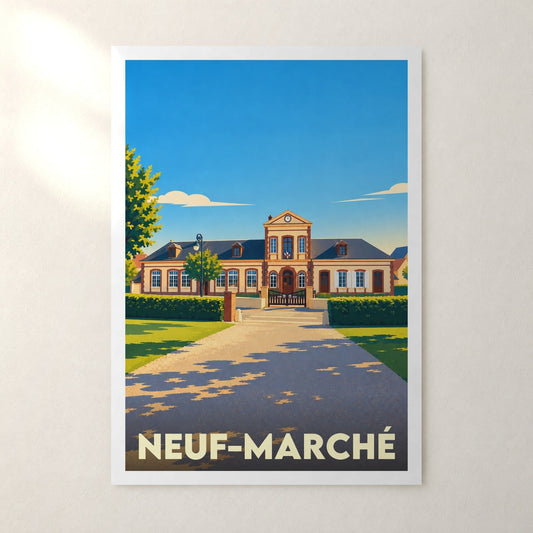 Affiche Neuf-Marché – sans cadre, accrochée au mur
