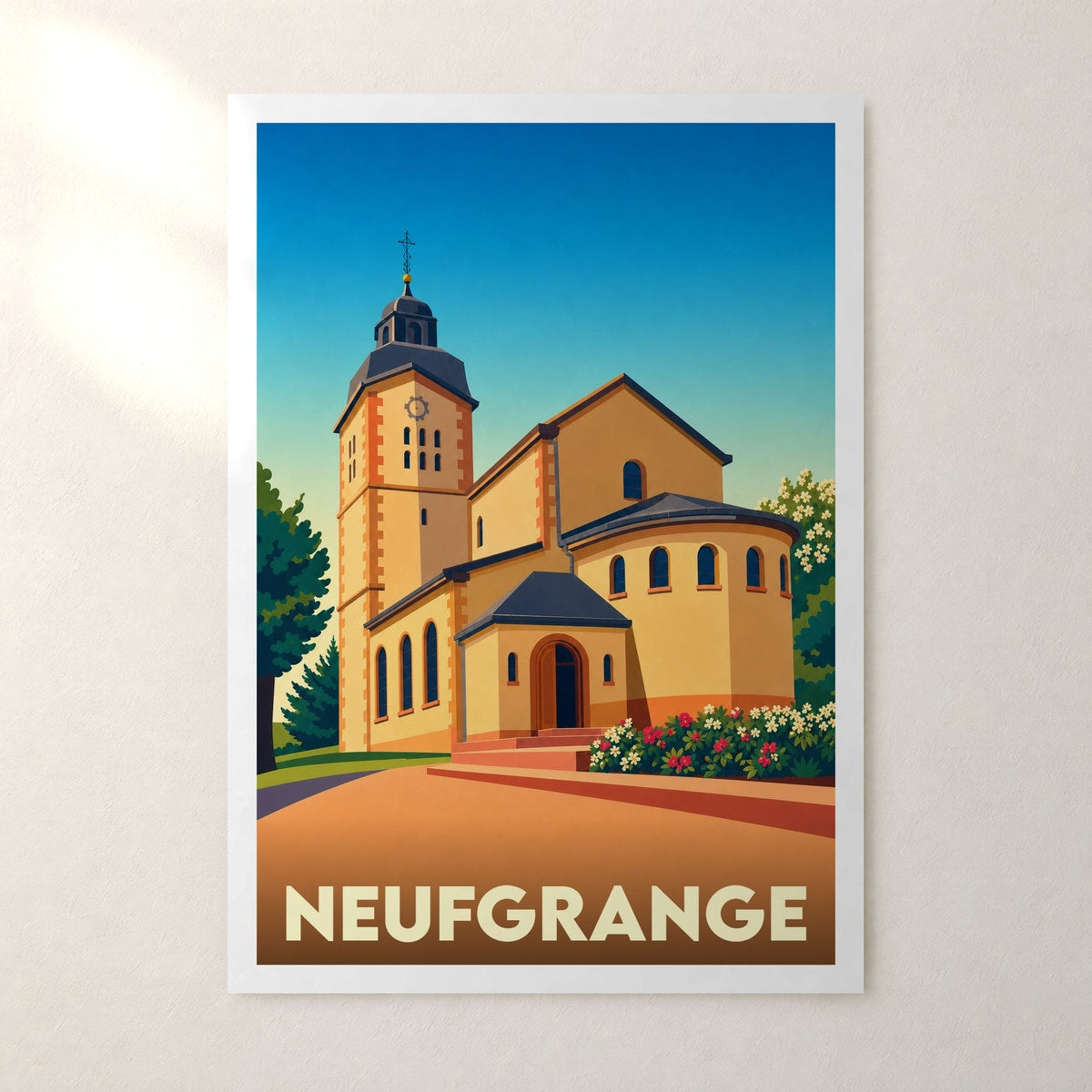 Affiche Neufgrange – sans cadre, accrochée au mur