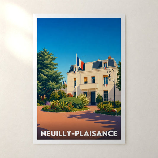 Affiche Neuilly-Plaisance – sans cadre, accrochée au mur