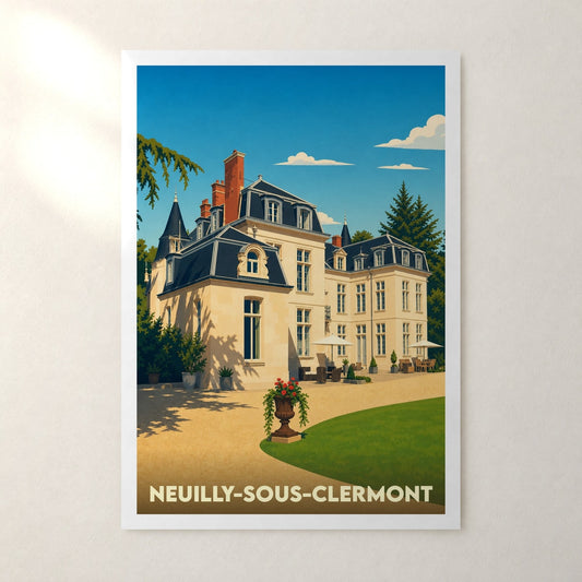 Affiche Neuilly-sous-Clermont – sans cadre, accrochée au mur