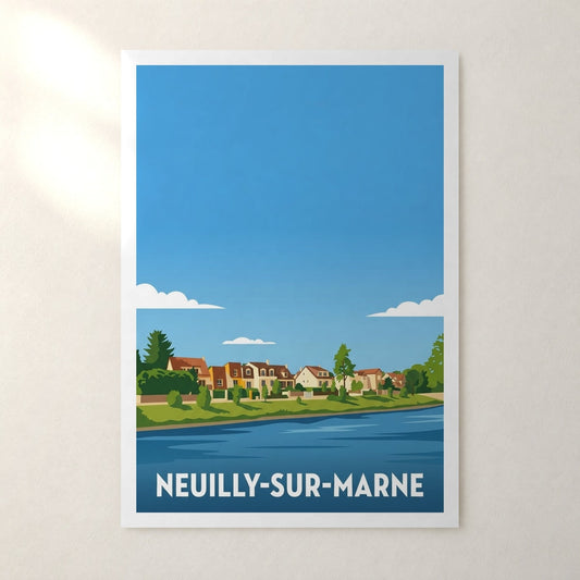 Affiche Neuilly-sur-Marne – sans cadre, accrochée au mur