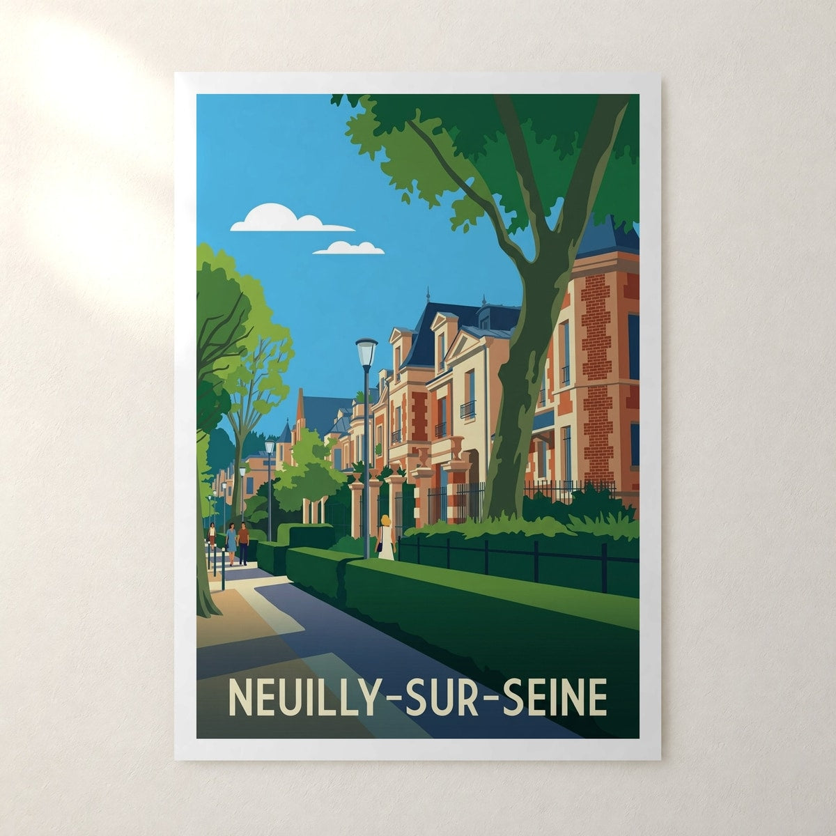 Affiche Neuilly-sur-Seine – sans cadre, accrochée au mur