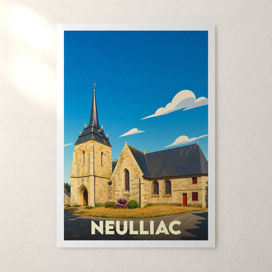 Affiche Neulliac – sans cadre, accrochée au mur