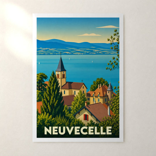 Affiche Neuvecelle – sans cadre, accrochée au mur