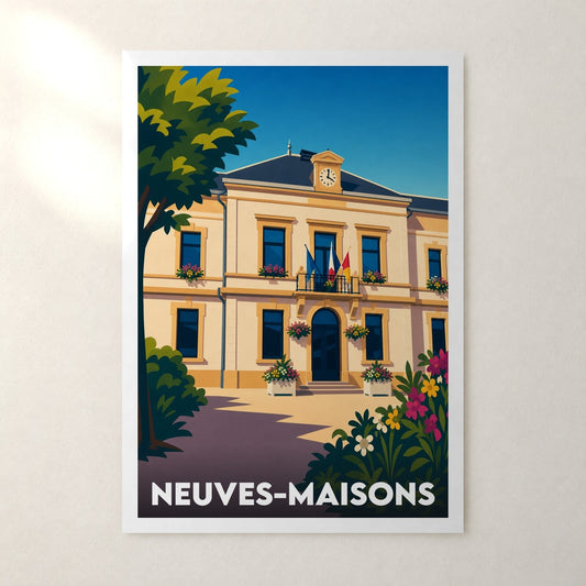 Affiche Neuves-Maisons – sans cadre, accrochée au mur