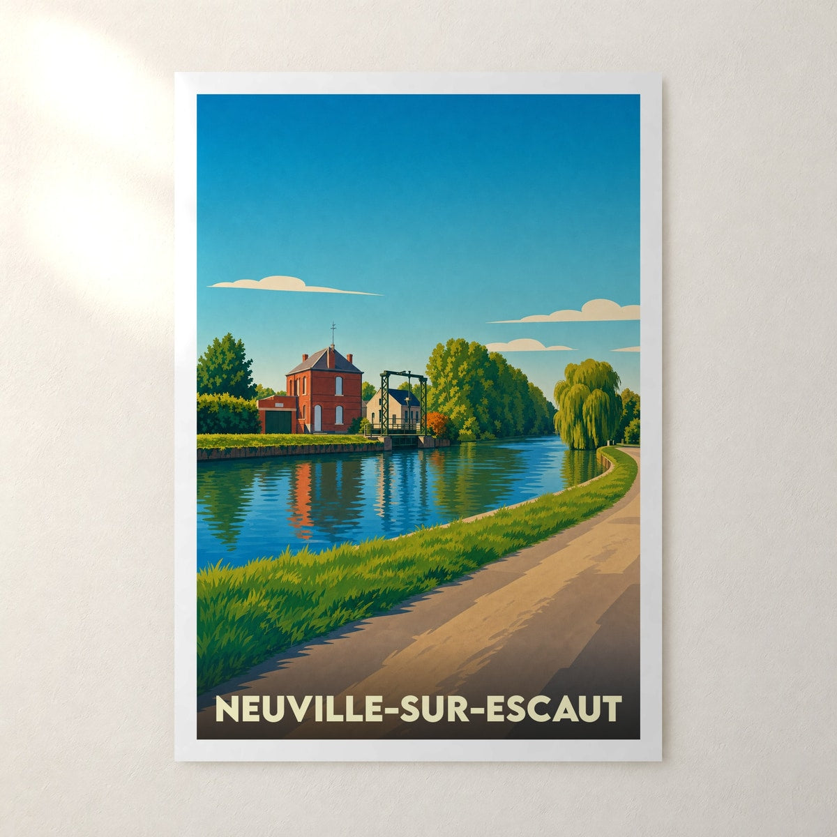 Affiche Neuville-sur-Escaut – sans cadre, accrochée au mur