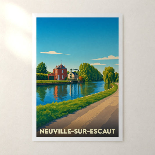 Affiche Neuville-sur-Escaut – sans cadre, accrochée au mur